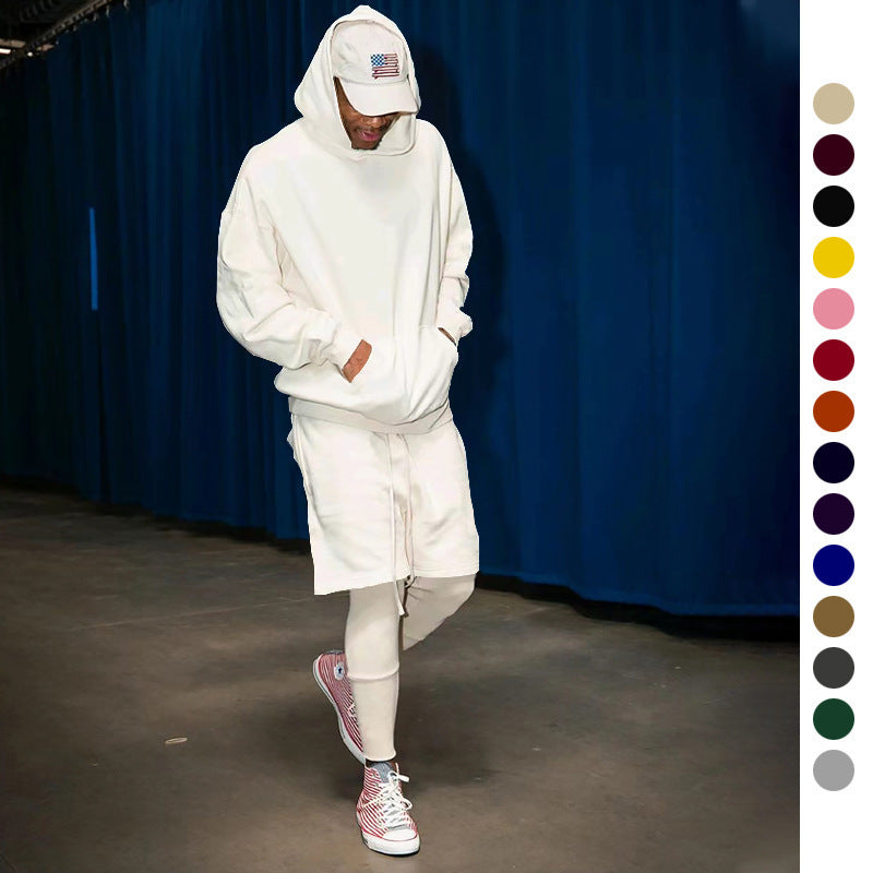 Herren sportliches Hoodie- und Shorts-Set aus hochwertigem Sweatmaterial Drune