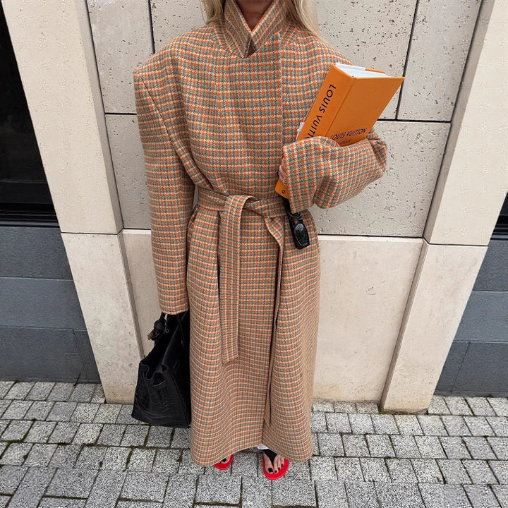 Damen Oversized Doppelreiher-Mantel Drune