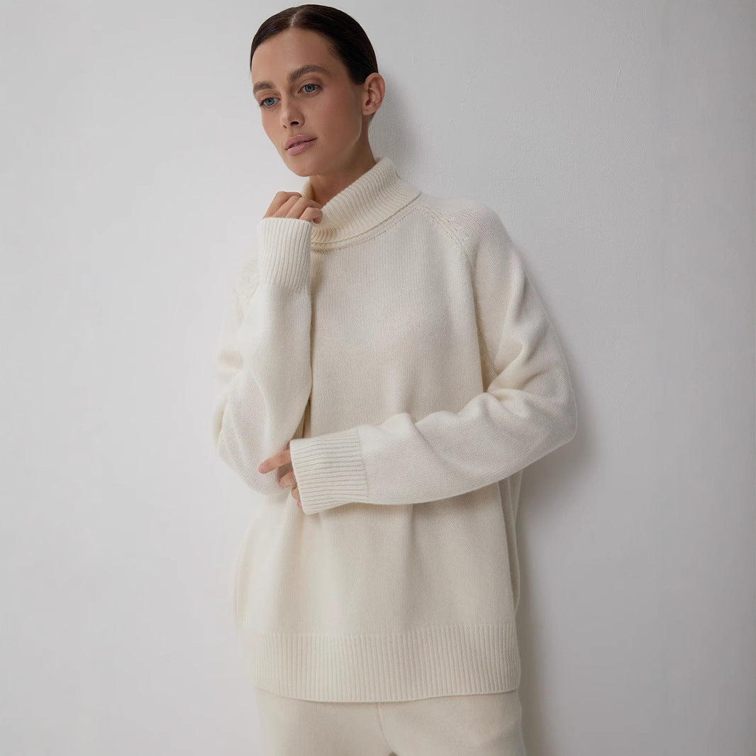 Damen Kuscheliger Rollkragenpullover aus feinem Strickmaterial Drune
