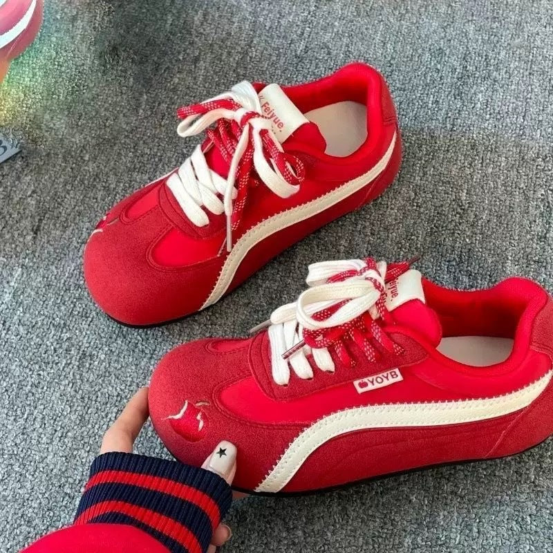 Damen Sportliche Sneakers mit innovativer Schnürung und farbenfrohem Design Drune