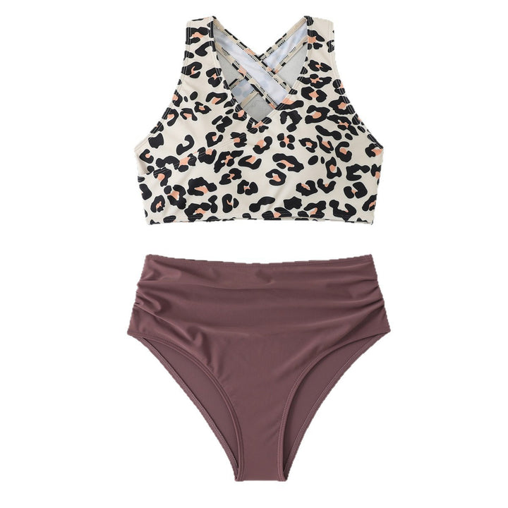 Damen Sportlicher Bikini mit Rückenschnürung Drune