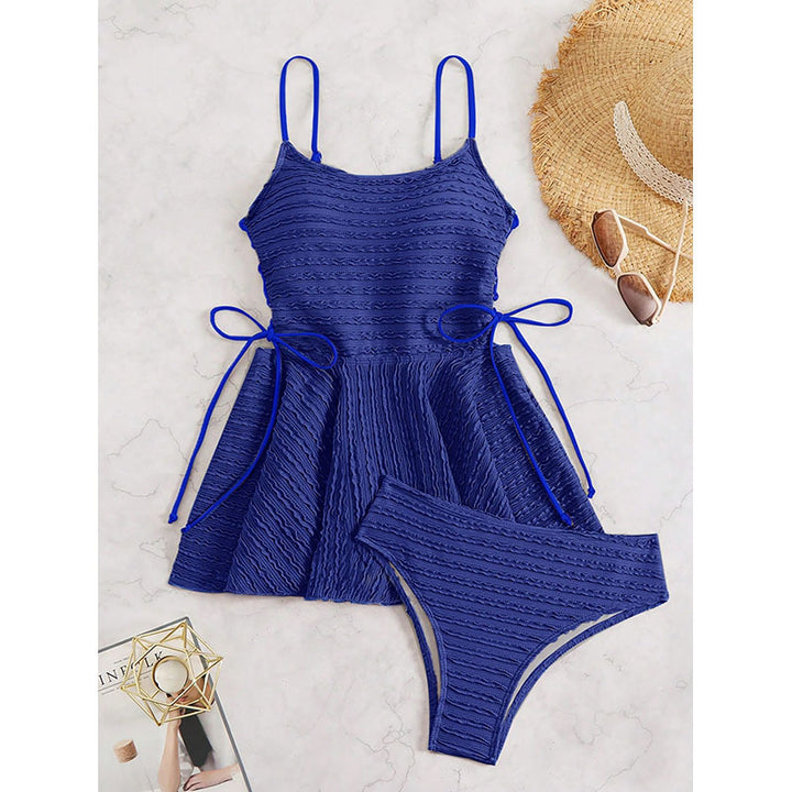 Damen Tankini-Set mit elastischer Raffung und verstellbaren Trägern Drune