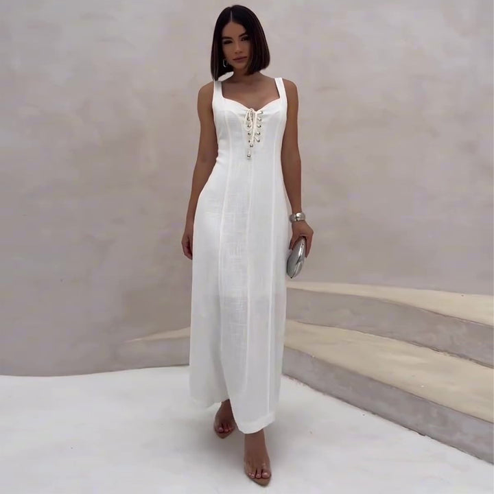 Damen Abendkleid mit modischen Schnürdetails und elegantem Schnitt Drune