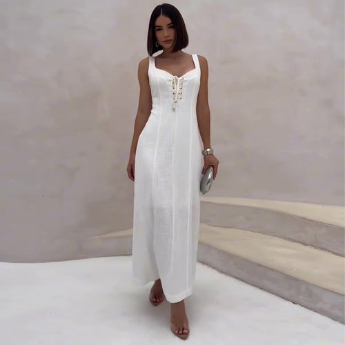 Damen Abendkleid mit modischen Schnürdetails und elegantem Schnitt Drune