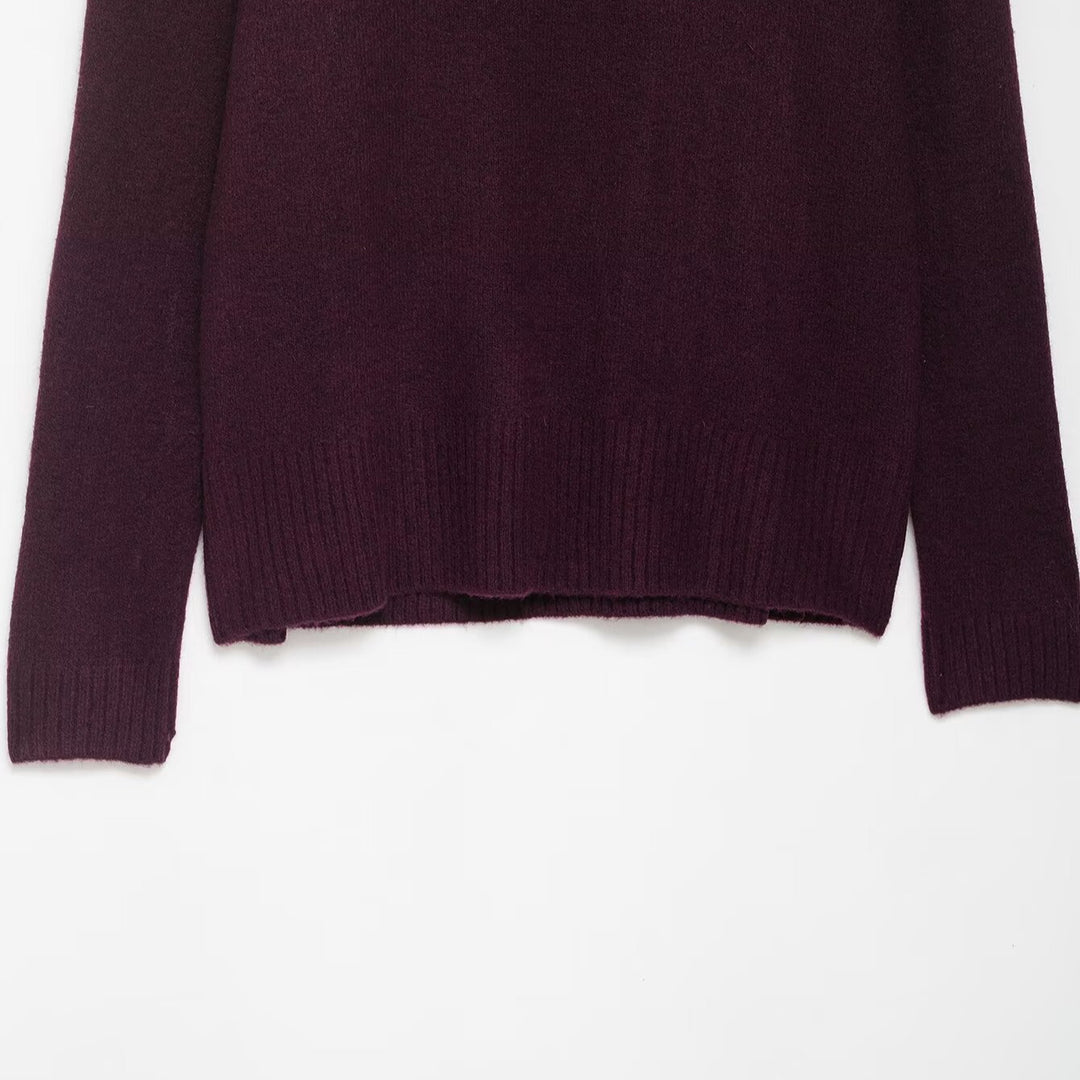 Damen Pullover mit V-Ausschnitt und weichem Material Drune