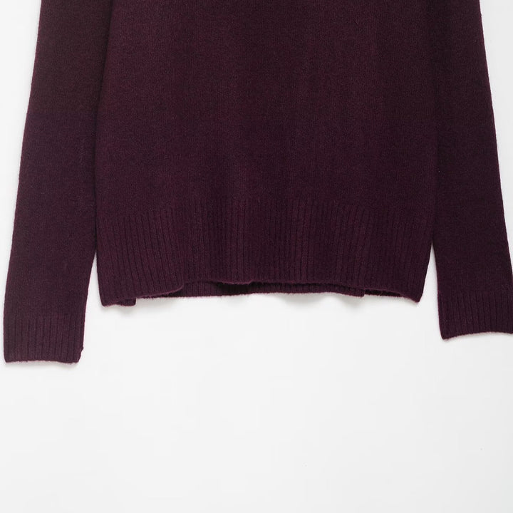 Damen Pullover mit V-Ausschnitt und weichem Material Drune