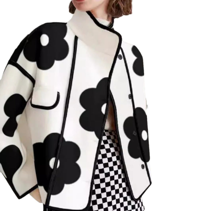 Damen Jacke mit floralem Muster und modernem Schnitt Drune