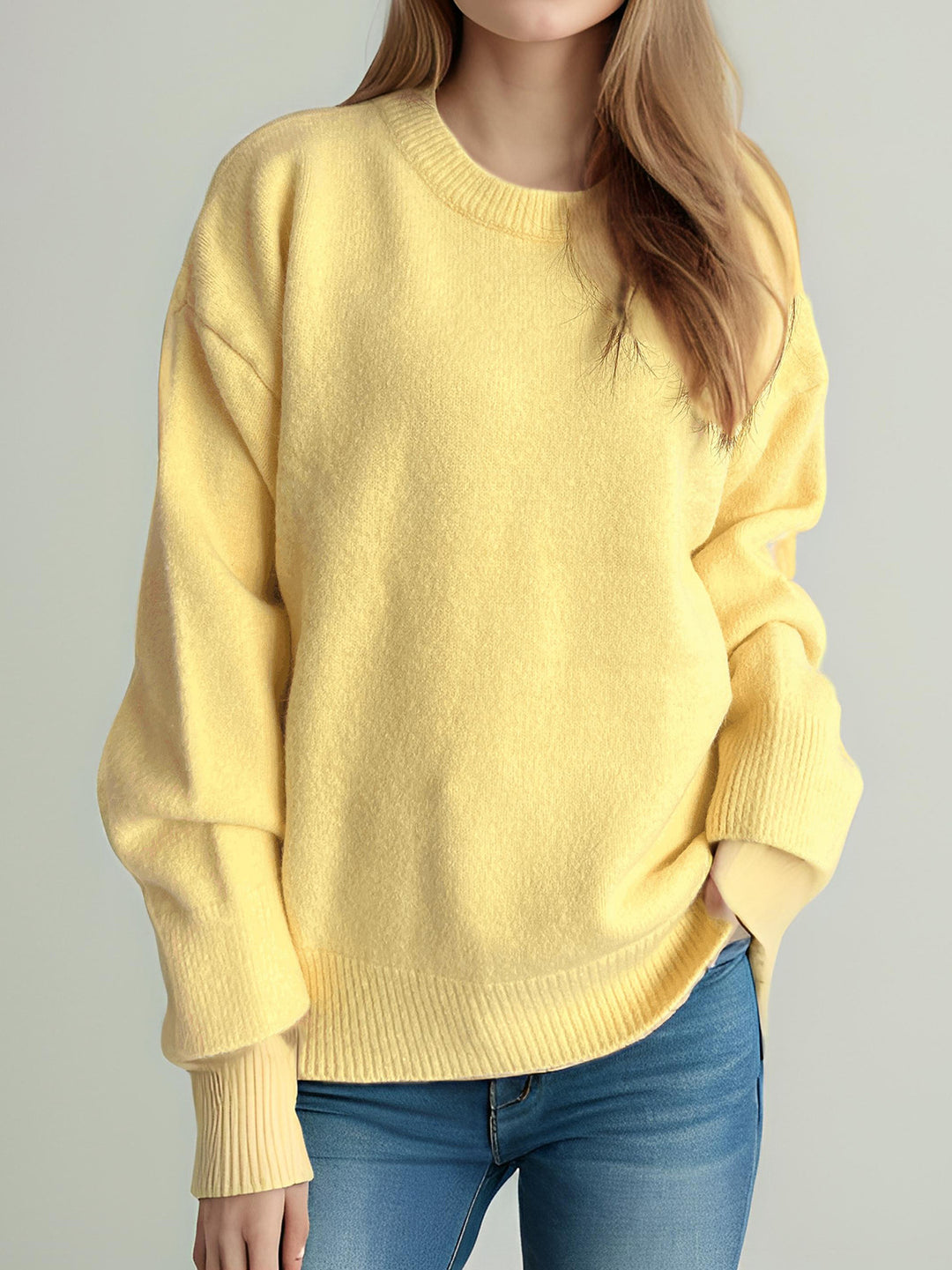 Damen lässiger Strickpullover mit weitem Schnitt und maximalem Komfort Drune