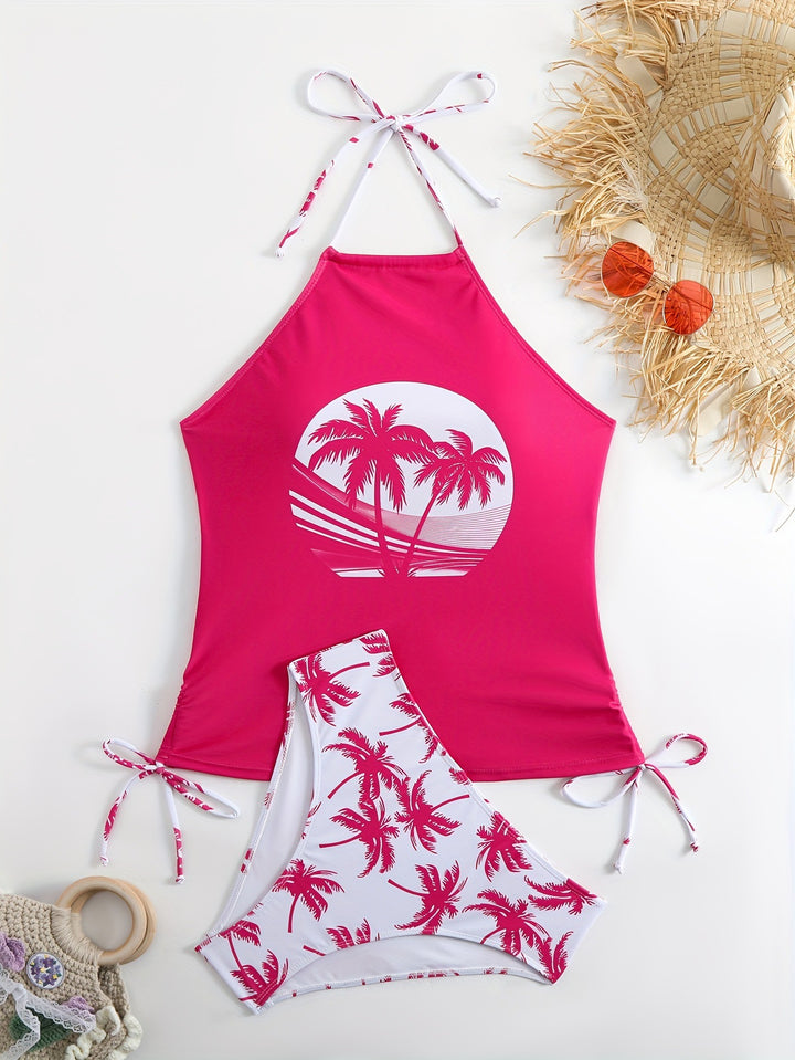 Damen Bikiniset mit Palmenmuster von Drune