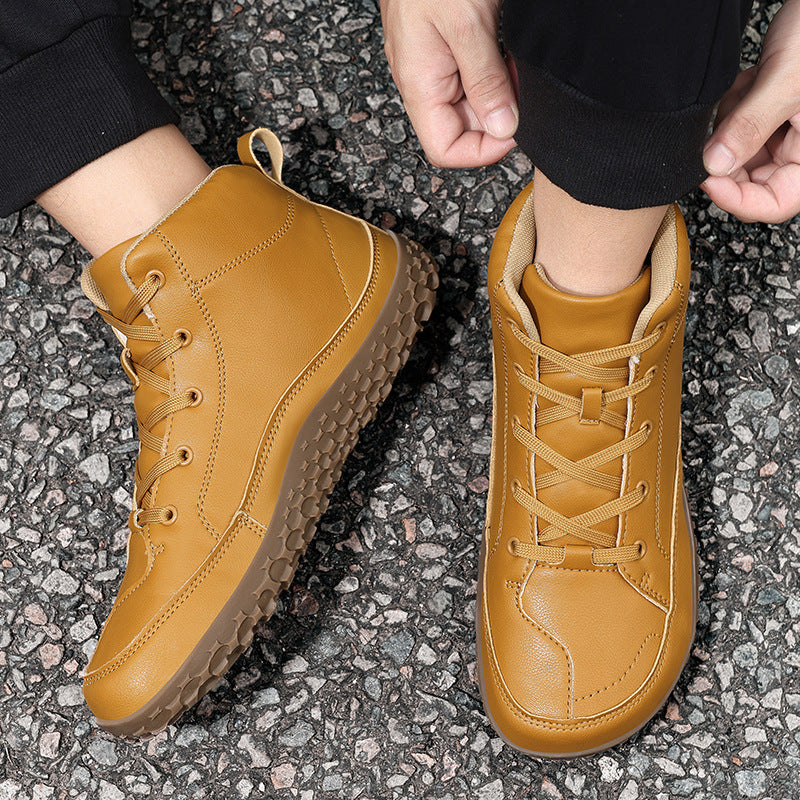 Herren nan urbaner Leder-Sneakerboot mit gepolstertem Schaft und griffiger Profilsohle Drune