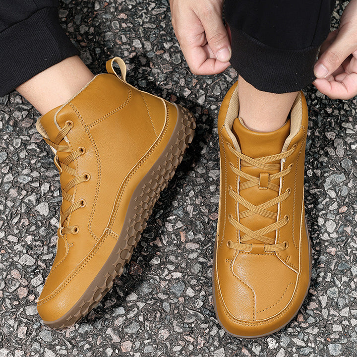 Herren nan urbaner Leder-Sneakerboot mit gepolstertem Schaft und griffiger Profilsohle Drune