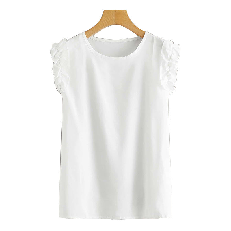 Damen Elegantes und luftiges Oberteil mit Rüschendetails Drune