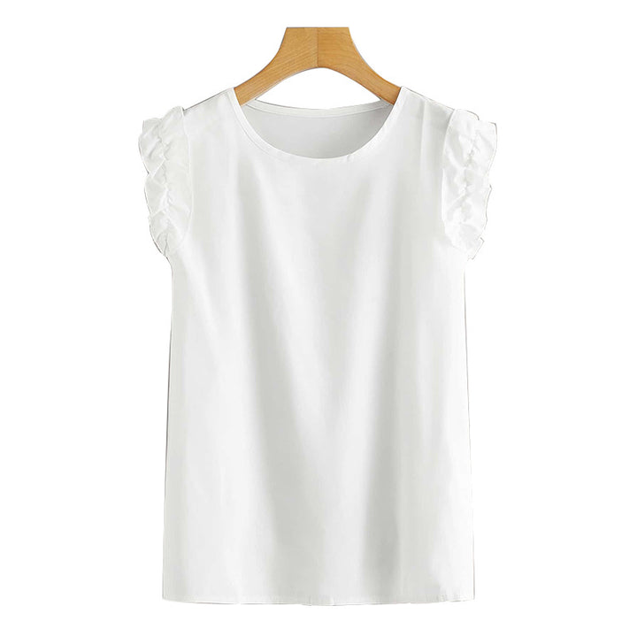 Damen Elegantes und luftiges Oberteil mit Rüschendetails Drune