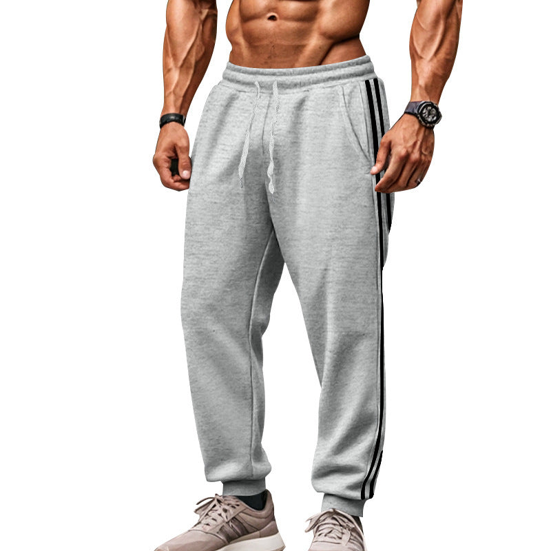 Herren Bequeme Sporthose mit kontrastierenden Seiteneinsätzen und elastischem Bund Drune