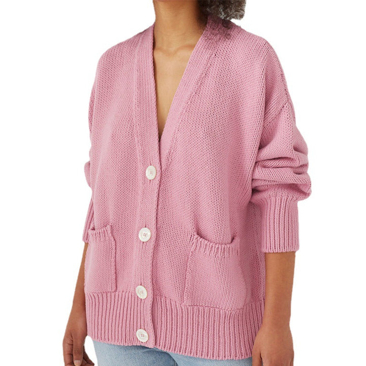 Damen Grobstrickcardigan Drune