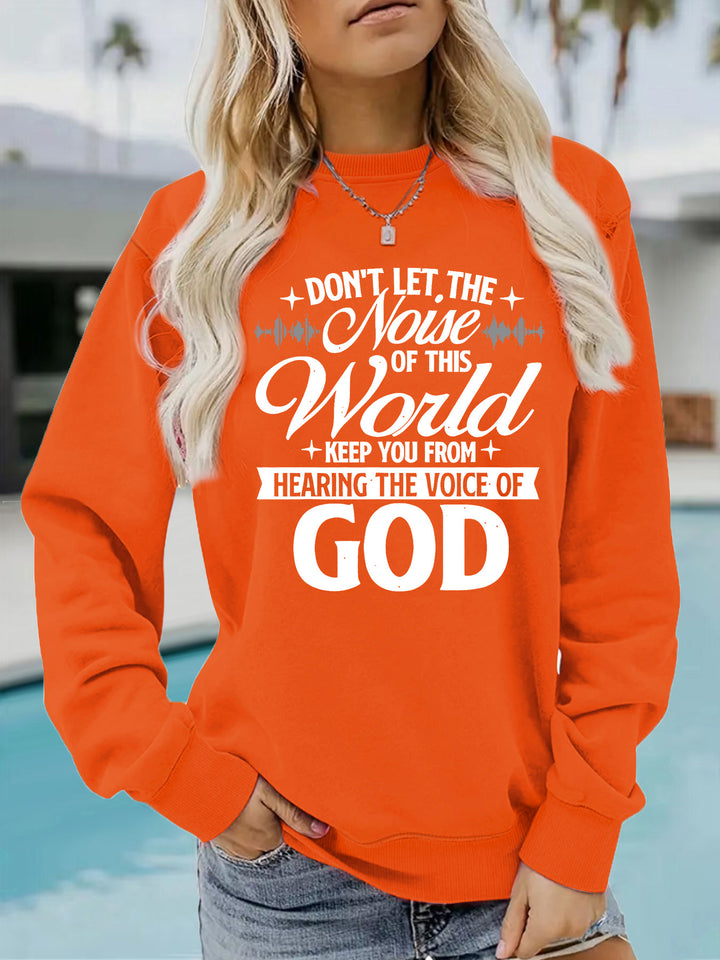 Damen Sweatshirt mit inspirierendem Aufdruck und bequemer Passform Drune