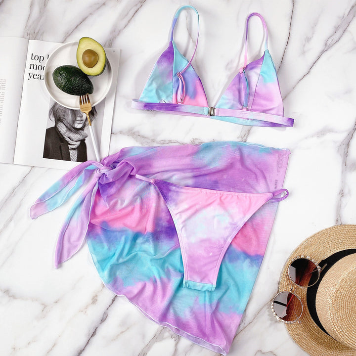 Damen Triangel-Bikini mit Wickelrock Drune