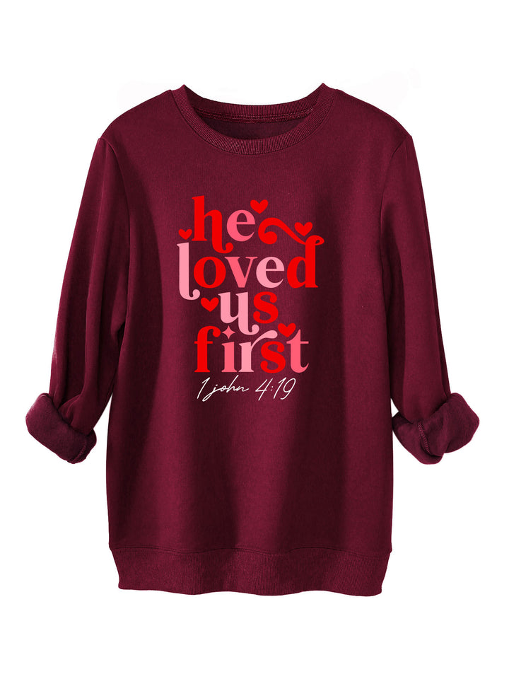 Damen Sweatshirt mit freundlichem Spruch und lässigem Schnitt Drune