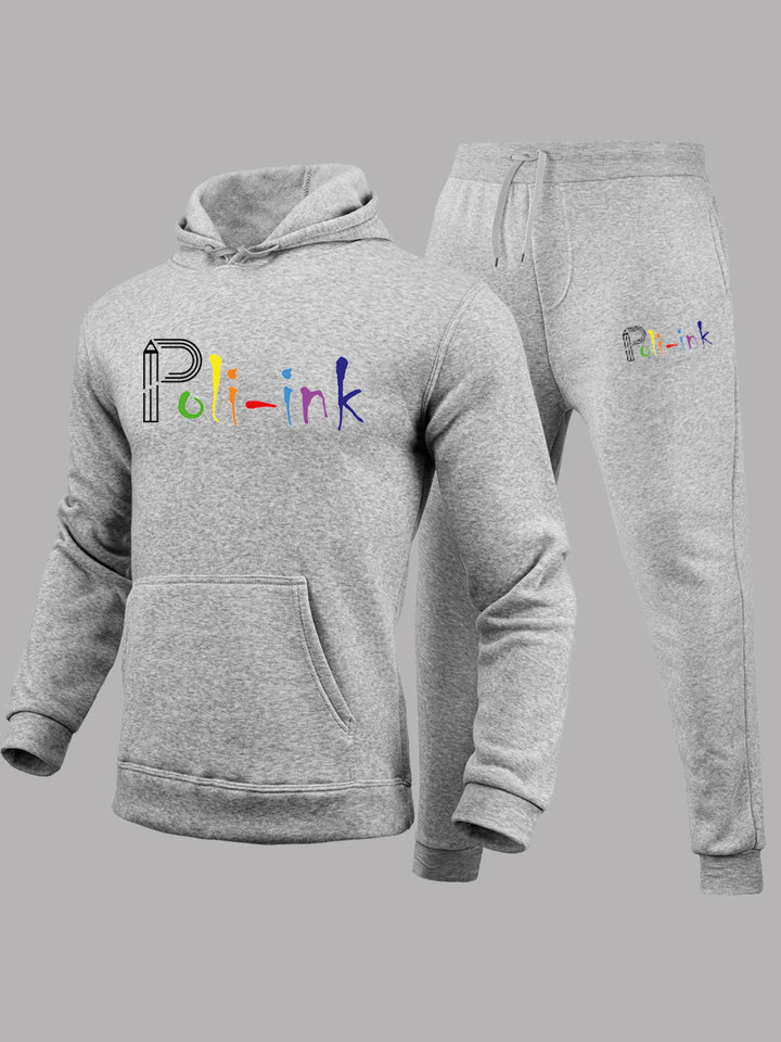 Damen Hoodie- und Jogginghose Set mit buntem Grafikdesign Drune