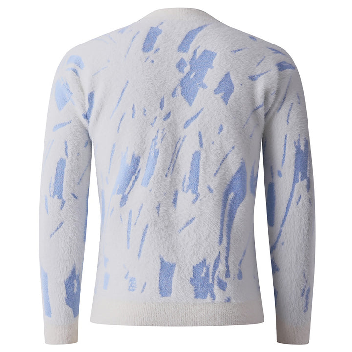 Damen modischer Pullover mit strukturiertem Muster und hohen Kragen Drune