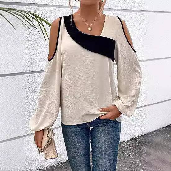 Damen Designer-Top mit Cut-Out-Ärmeln Drune
