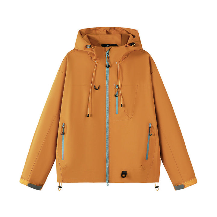 Herren technische Outdoor-Jacke mit verstellbarem Kapuzendesign und zahlreichen Reißverschlusstaschen Drune