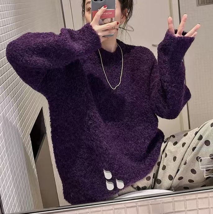 Damen Kuscheliger Oversized Pullover aus weichem Material Drune