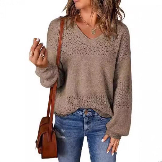Damen luftiger Strickpullover Drune
