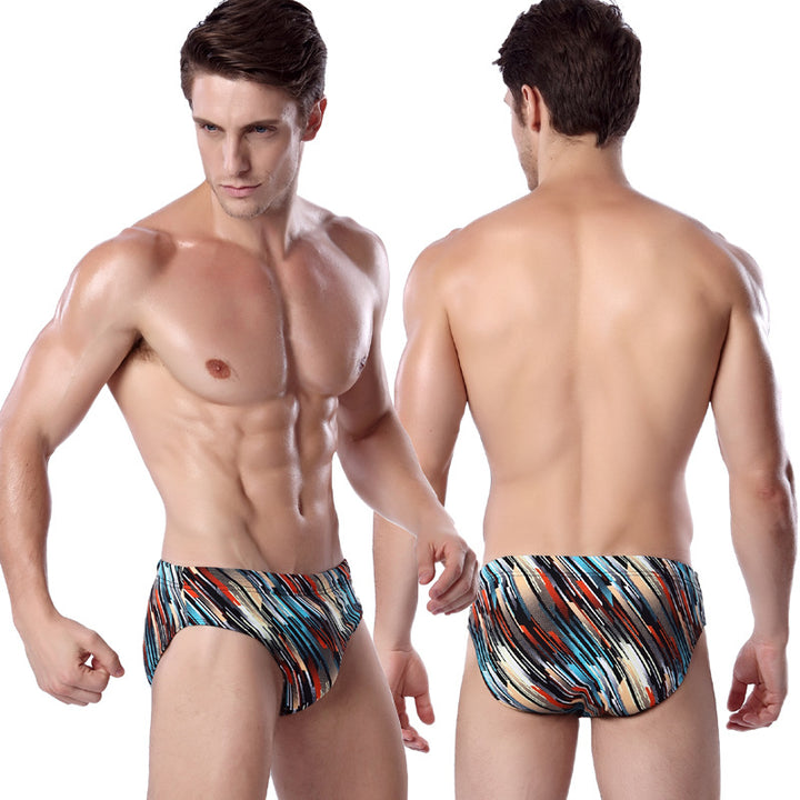 Herren Badehose mit modernem geometrischem Muster Drune