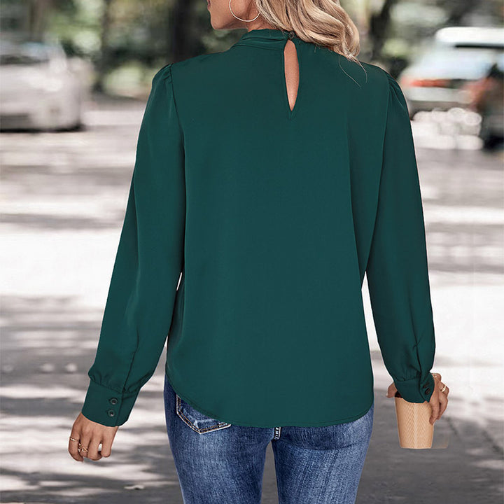 Damen Bluse mit lässiger Eleganz und dekorativen Falten Drune