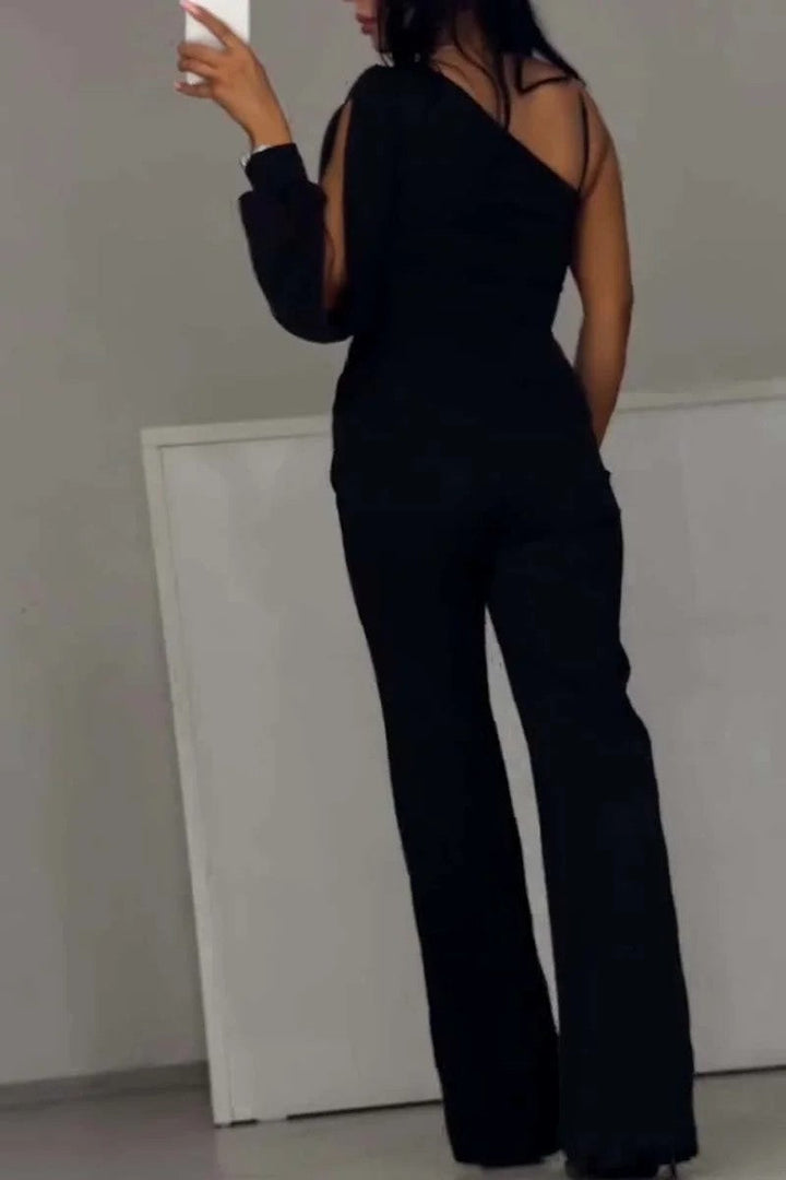 Drune | Sexy einseitiger High-Slit-Jumpsuit