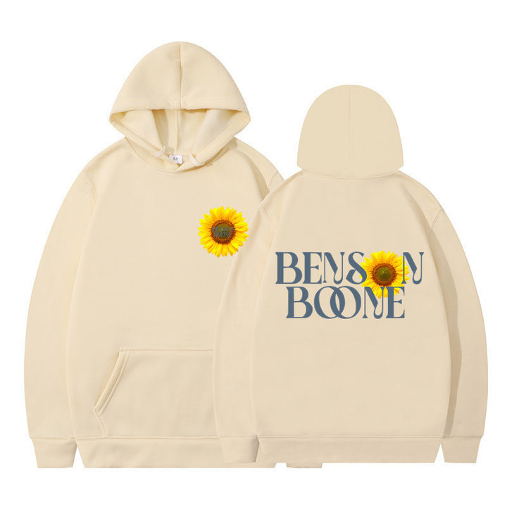 Damen Kapuzenpullover mit einzigartigem Sonnenblumenmotiv und bequemer Passform Drune