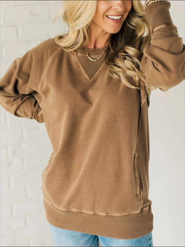 Damen bequemer Oversized Sweatpullover mit lässigem Design Drune