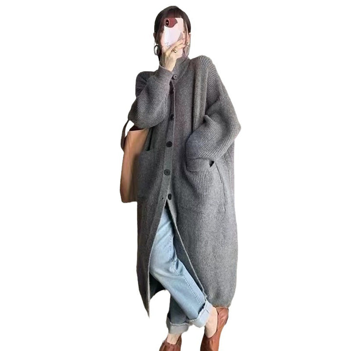 Damen Grobstrick-Cardigan mit Knopfverschluss und tiefen Taschen Drune