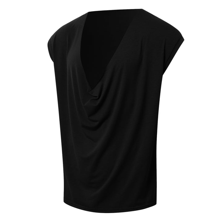 Damen nan drapiertes Longtop mit tiefem Wasserfall-Rücken und überschnittener Schulter Drune