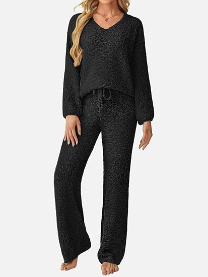 Damen gemütliches Lounge-Set aus weich strukturiertem Material Drune