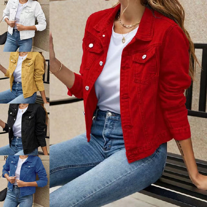 Damen Jeansjacke mit klassischem Schnitt und Taschen Drune