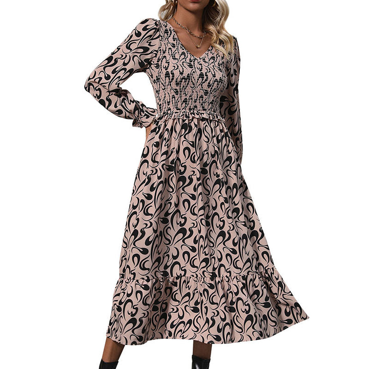 Damen Maxikleid mit elastischen Einsätzen Drune