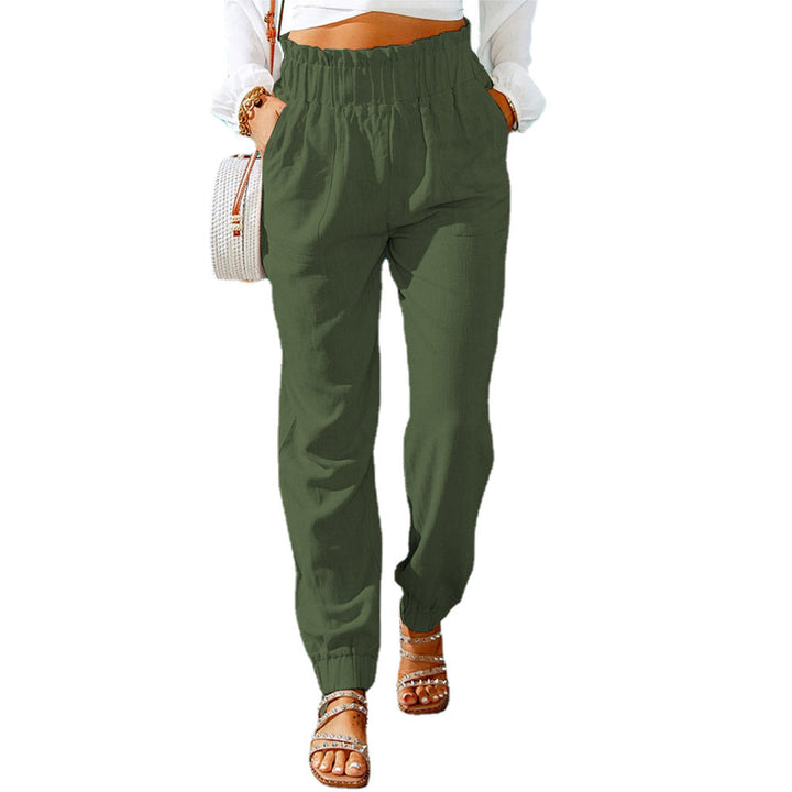 Damen Bequeme und elegante Sommerhose mit elastischem Bund und praktischen Taschen Drune