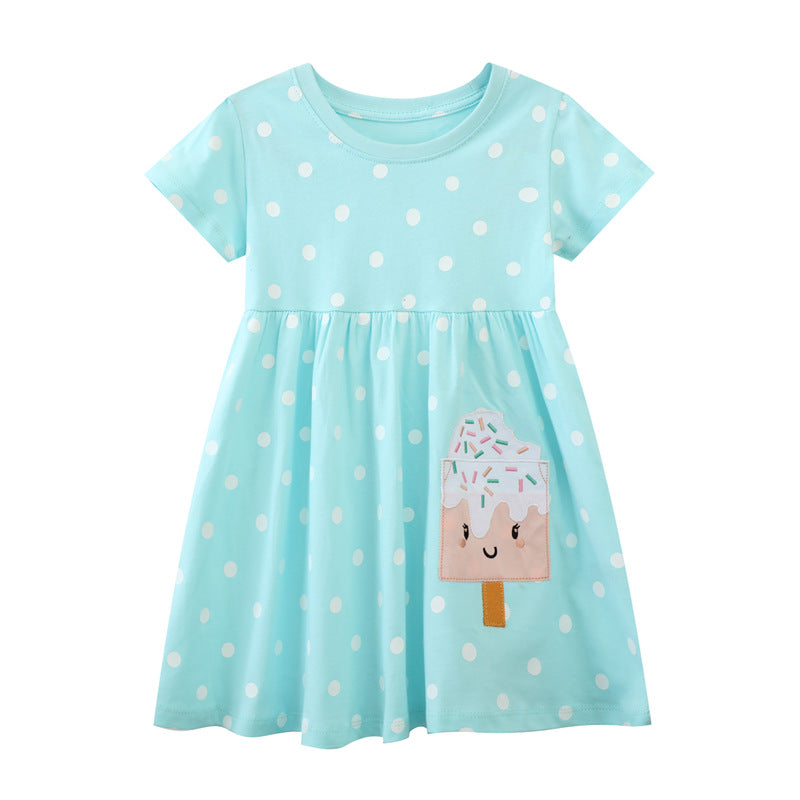 Mädchen Sommerkleid mit bezauberndem Eiskreismodell Drune