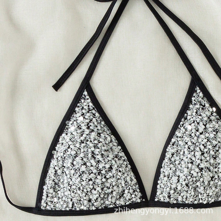 Damen Triangel-Bikini mit funkelndem Detail Drune