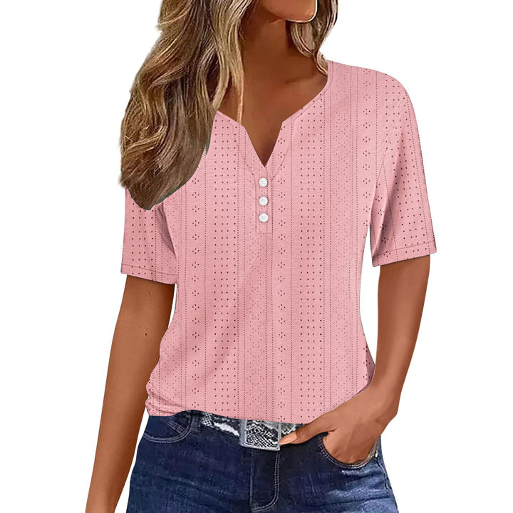Drune | Jacquard Hohl Kurzarm T-Shirt