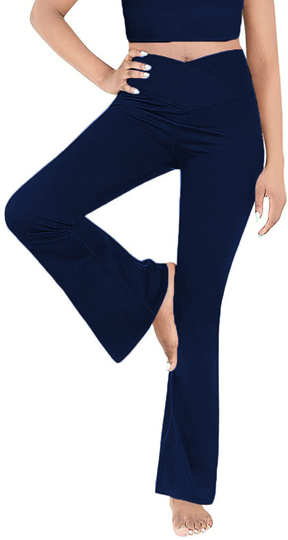 Damen lässige Bootcut-Leggings mit hohem Bund und atmungsaktivem Material Drune