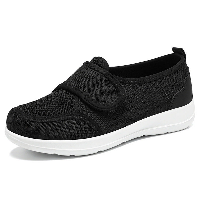 Damen Bequeme Slip-On Sportschuhe mit elastischem Klettverschluss und atmungsaktivem Mesh-Obermaterial Drune