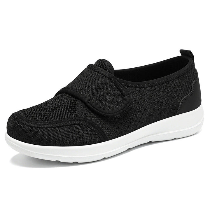 Damen Bequeme Slip-On Sportschuhe mit elastischem Klettverschluss und atmungsaktivem Mesh-Obermaterial Drune