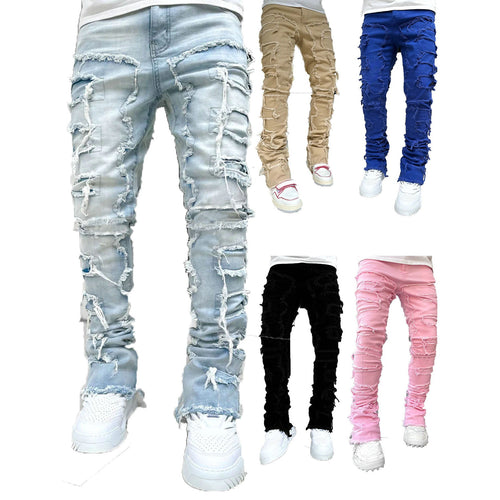 Herren lässige Ripped Jeans im modischen Schnitt Drune