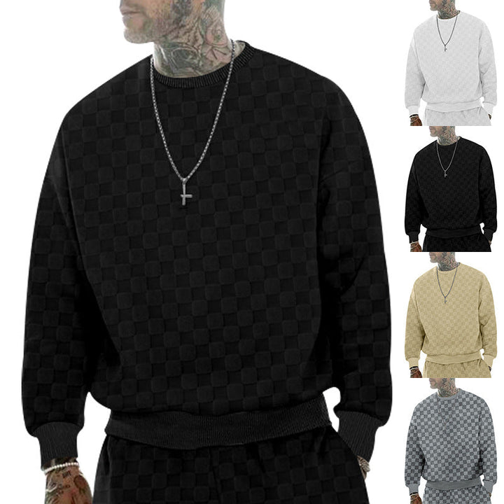 Herren lässiger oversized Sweatshirt mit strukturiertem Design Drune