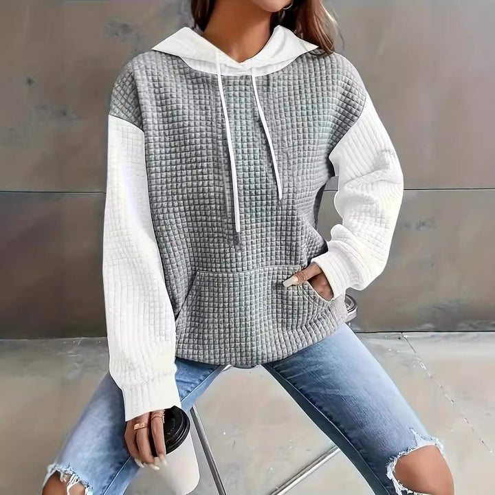 Damen Kapuzenpullover mit strukturiertem Design und praktischen Taschen Drune