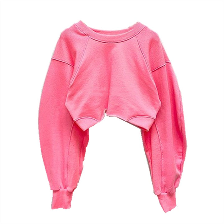 Damen cropped Sweatshirt mit voluminösen Ärmeln Drune 1772505824