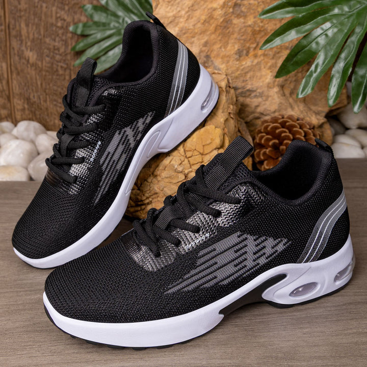 Herren nan leichter Strick-Performance-Sneaker mit sichtbarer Luftkammer-Dämpfung und flexibler Laufsohle Drune